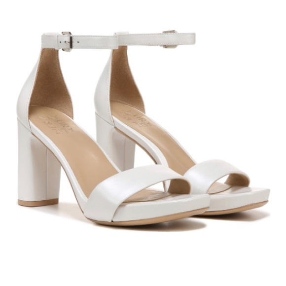 Naturalizer White Ankle Strap Heels - Picture 1 of 4